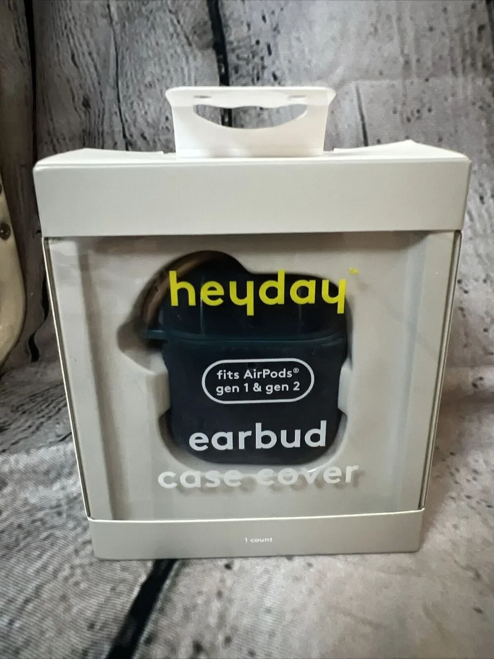 Heyday Crushed Velvet Dark Teal Hard Shell Apple Air pod Case for Gen 1 Gen2 New